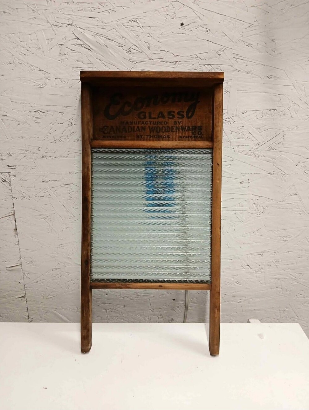 Antique Washboard Economy Glass Manufactured By Canadian Woodenware